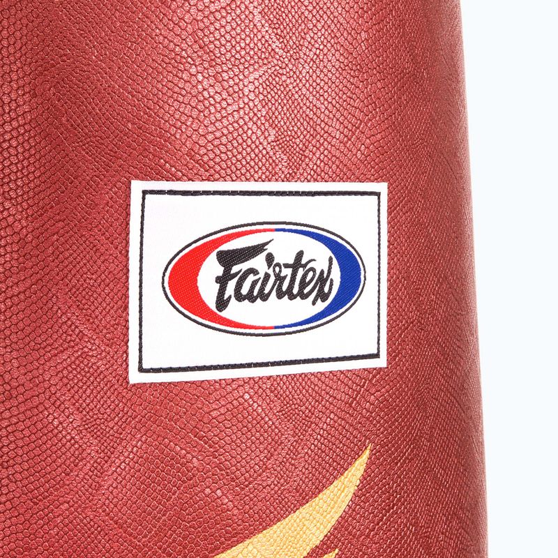 Fairtex 6FT Muaythai Banana Bag "Python Print" Kollektion Boxsack - gefüllt rot 2