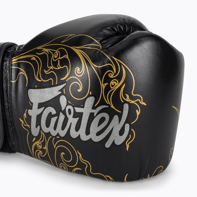Boxhandschuhe Fairtex Glory Kickboxing Competition Training Boxing black/gold 5