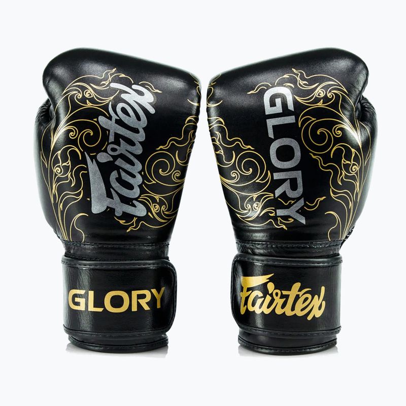 Boxhandschuhe Fairtex Glory Kickboxing Competition Training Boxing black/gold