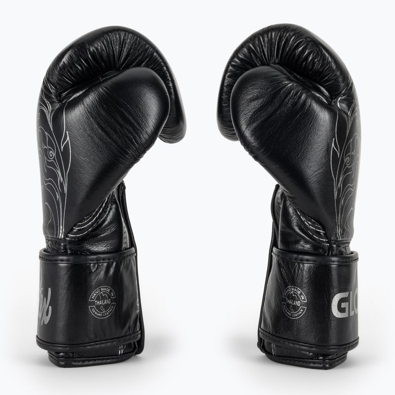 Boxhandschuhe Fairtex Glory Kickboxing Competition Training Boxing black/silver 4