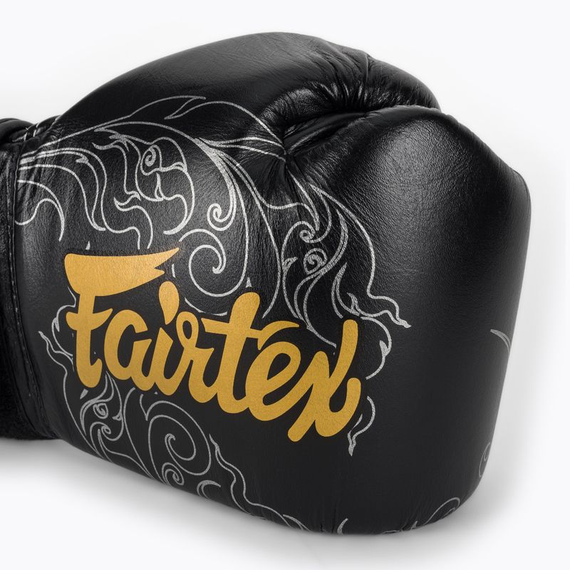Boxhandschuhe Fairtex Glory Kickboxing Competition Training Boxing black/silver 5