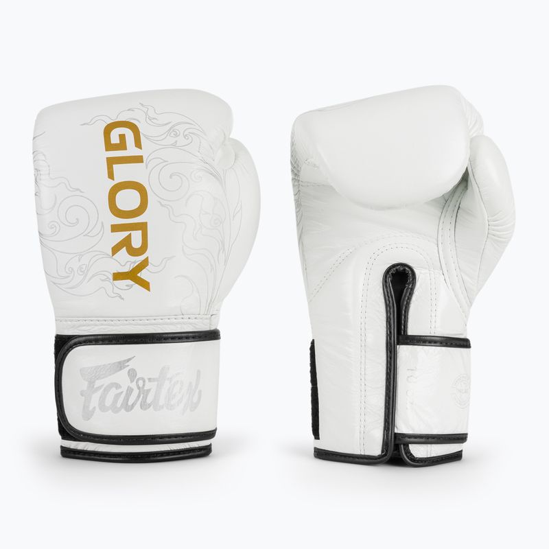 Boxhandschuhe Fairtex Glory Kickboxing Competition Training Boxing white
