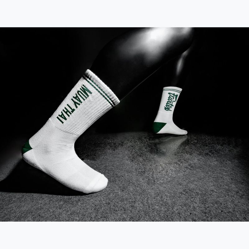 Socken Fairtex "Muay Thai" white/green 3