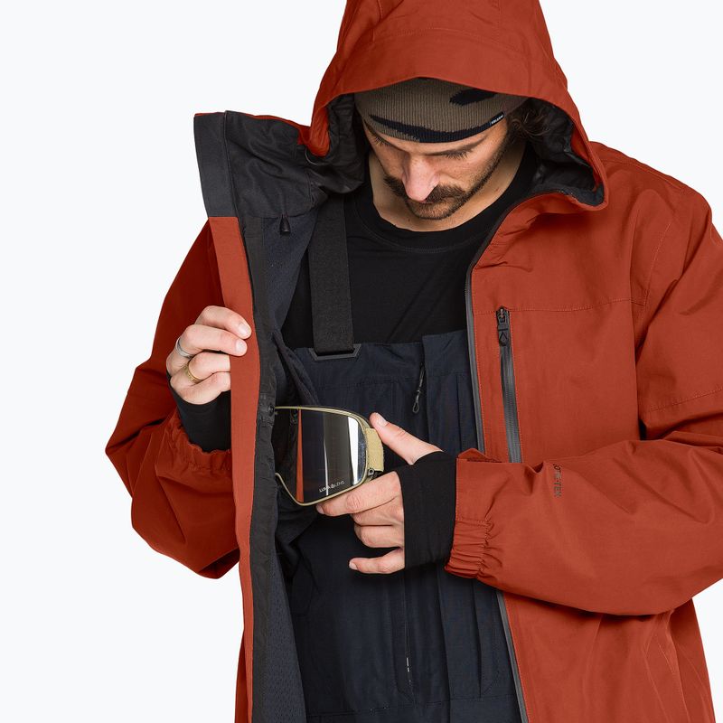 Herren-Snowboardjacke Volcom L Gore-Tex Jacket burnt orange 5