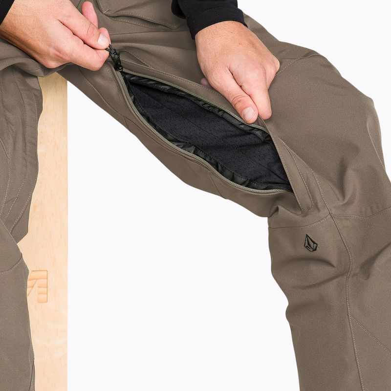 Herren Snowboardhose Volcom Roan Bib Overall teak 7
