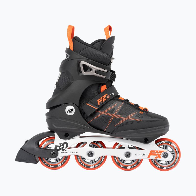 Herren-Inlineskates K2 F.I.T. 80 Alu black/red 2