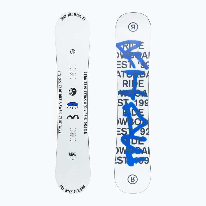 Snowboard Damen RIDE Saturday weiß-blau 12G18