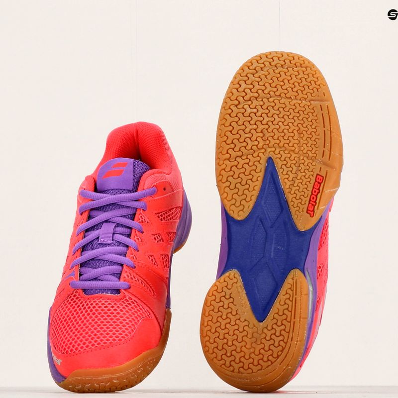 Damen Badmintonschuhe Babolat 18 Shadow Team rosa/lila 9