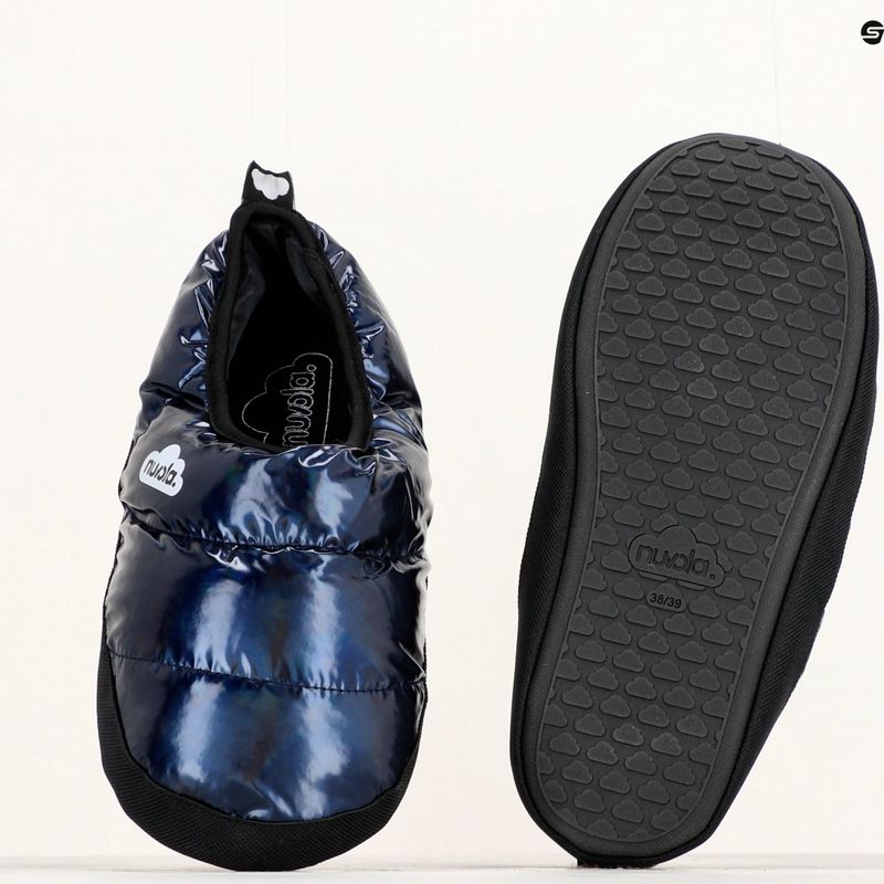 Nuvola Classic metallicblaue Winterpantoffeln