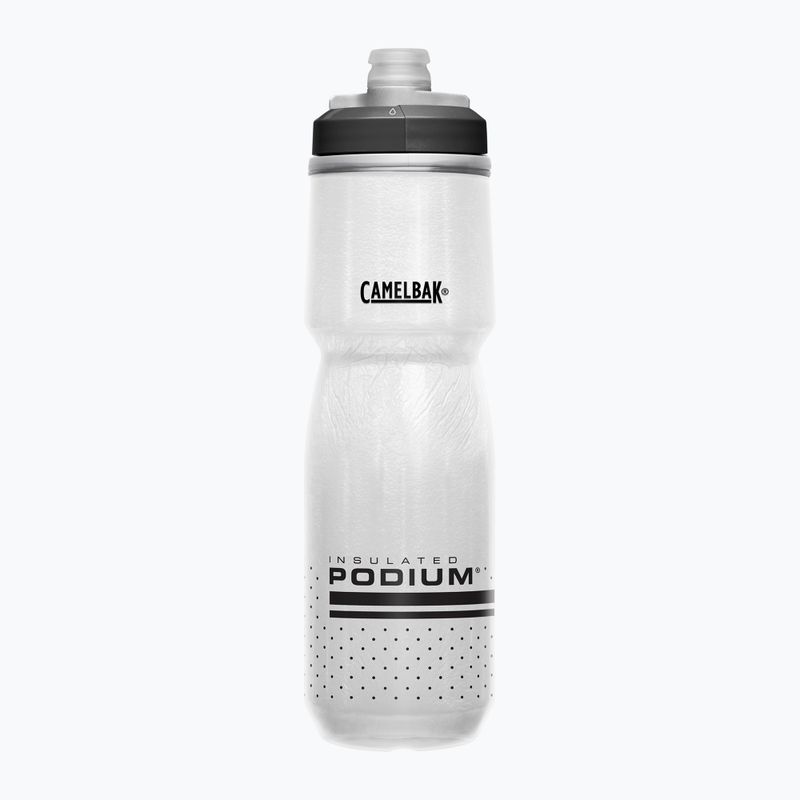 Fahrrad Wasserflasche CamelBak Podium Chill 710 ml white/black