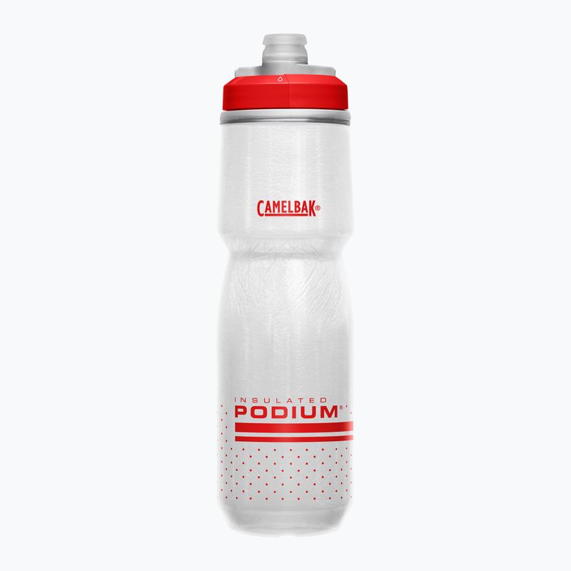 Fahrrad Wasserflasche CamelBak Podium Chill 710 ml fiery red/white