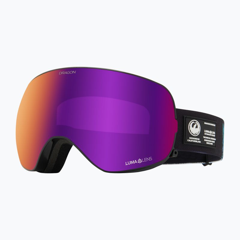 DRAGON X2S black pearl/lumalens purple ion/amber Skibrille 6