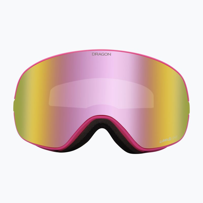 DRAGON X2S drip/lumalens pink ion/dark smoke Skibrille 7