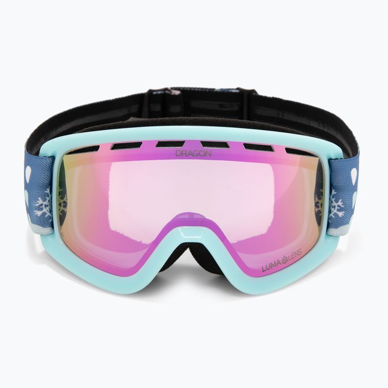 Kinder-Skibrille Dragon LIL D snow dance/lumalens pink ion 2
