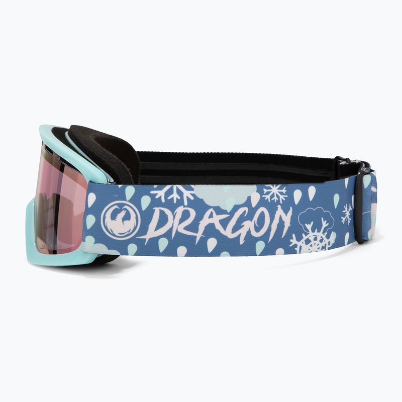 Kinder-Skibrille Dragon LIL D snow dance/lumalens pink ion 4