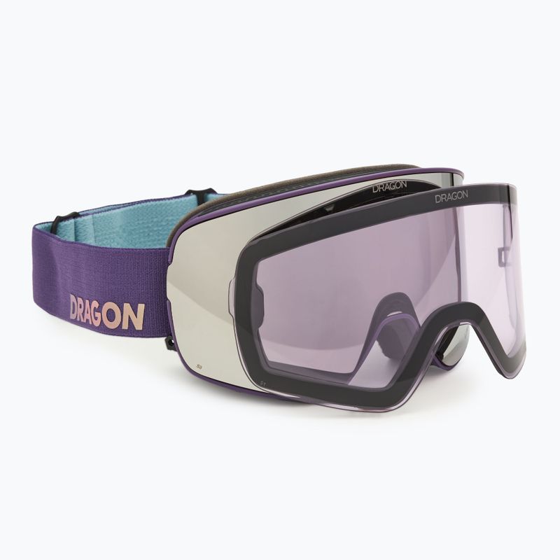 Skibrille DRAGON NFX2 deep plum/lumalens silver ion+lumalens voilet