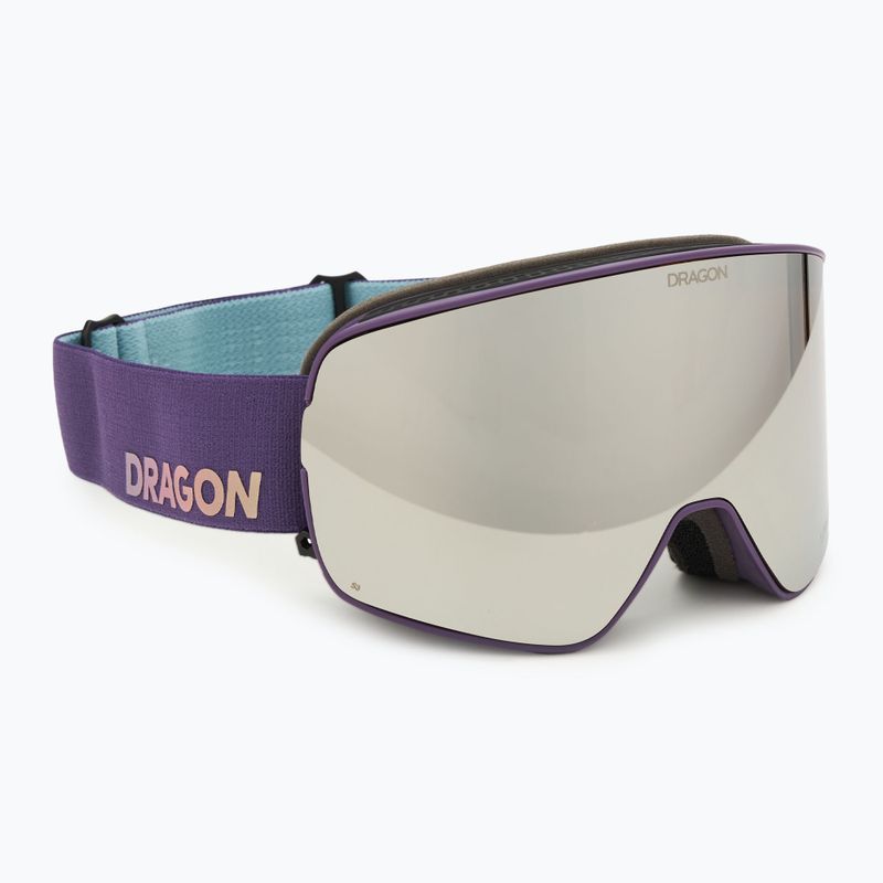 Skibrille DRAGON NFX2 deep plum/lumalens silver ion+lumalens voilet 2