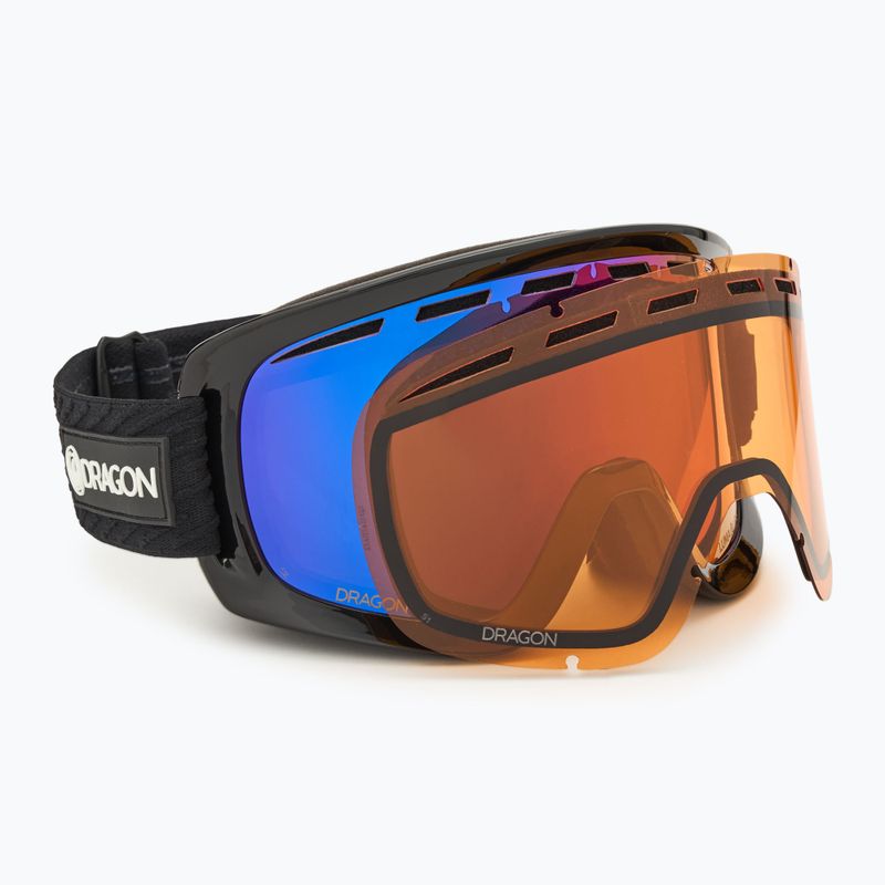 Skibrille DRAGON D1 OTG icon purple/lumalens purple ion+lumalens amber