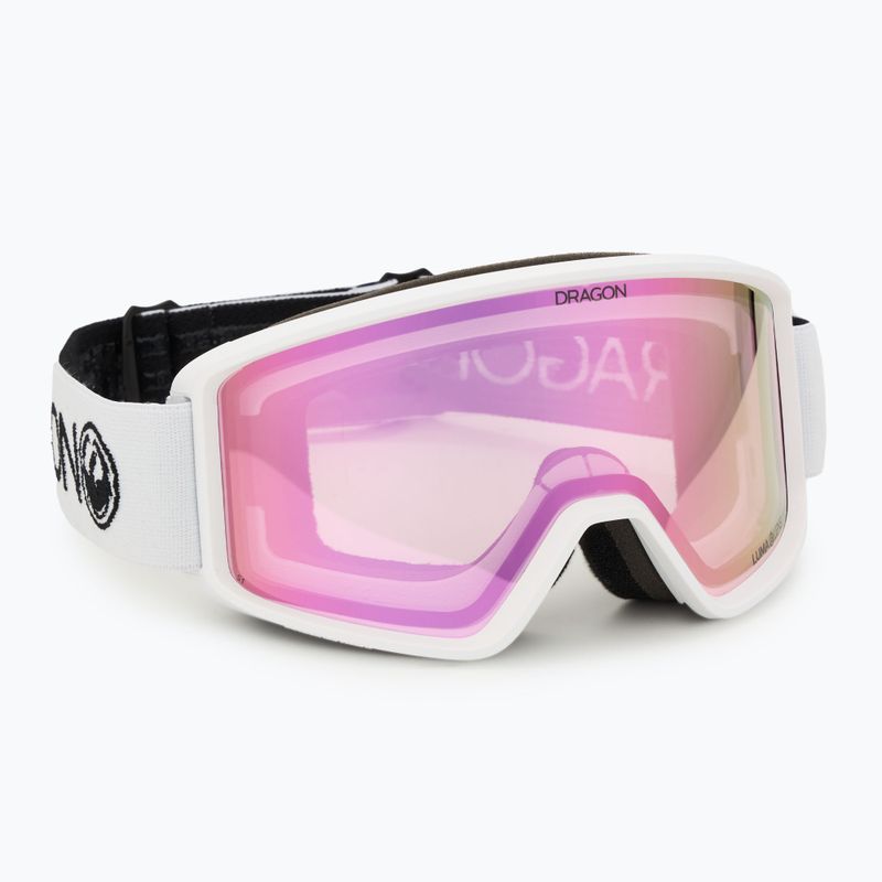 Skibrille DRAGON DXT OTG white/lumalens pink ion