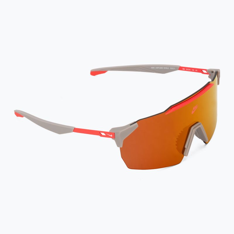 Sonnenbrille Nike Limitless Shield college grey/orange mirror