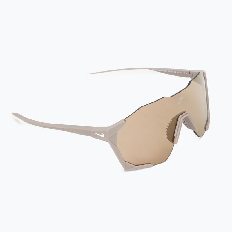 Sonnenbrille Nike Charged Shield matte college grey/gold mirror