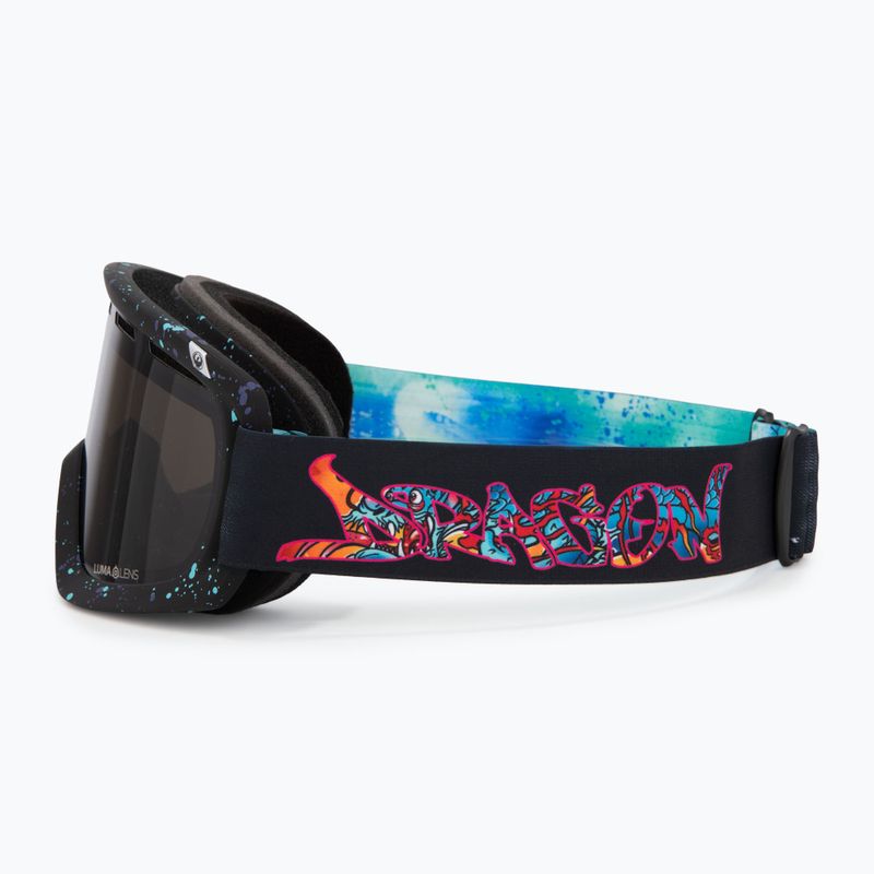Skibrille DRAGON D1 OTG rattle can/lumalens dark smoke/lumalens flash blue 5