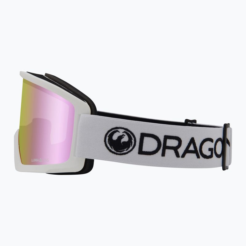 Skibrille DRAGON DX3 OTG white/lumalens pink ion 3