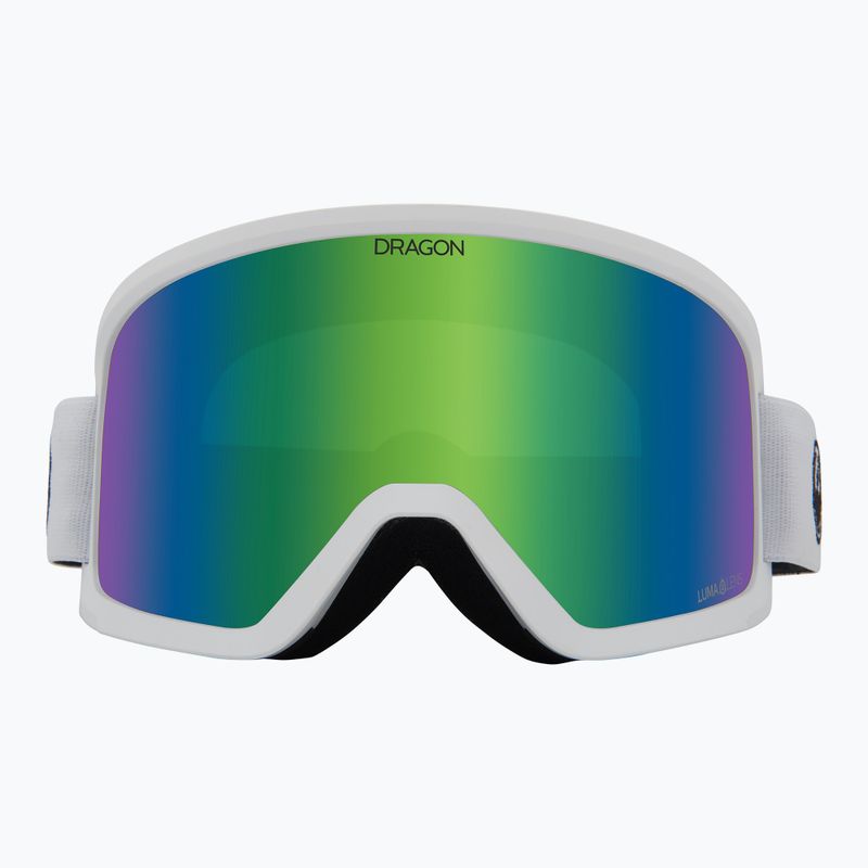 Skibrille DRAGON DX3 OTG white/lumalens green ion 2