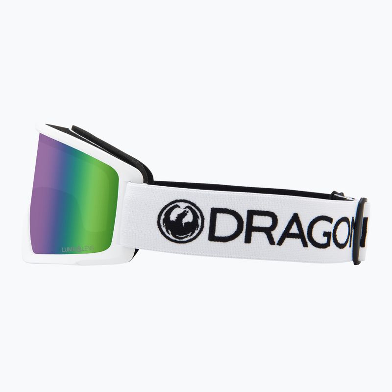 Skibrille DRAGON DX3 OTG white/lumalens green ion 3