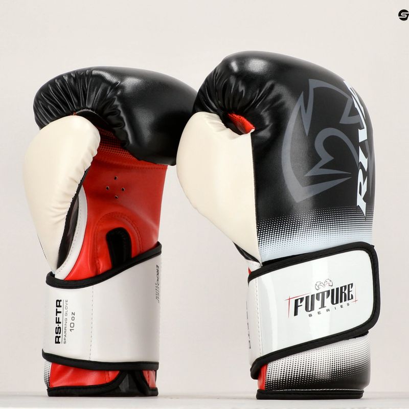 Rival RS-FTR Future Sparring Boxhandschuhe schwarz/weiß/rot 10