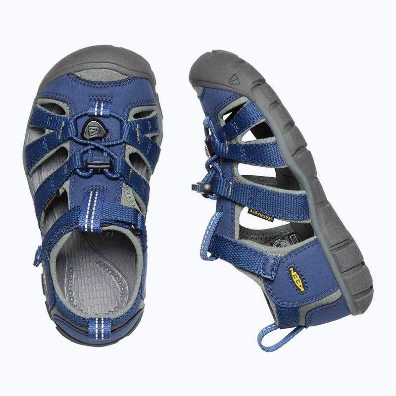 KEEN Seacamp II CNX blaue Tiefen/Gargoyole Kinder-Trekking-Sandalen