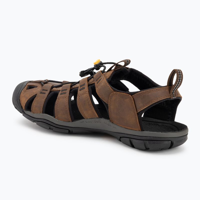 KEEN Clearwater Cnx Leder dunkle Erde/schwarz Herren Sandalen 3