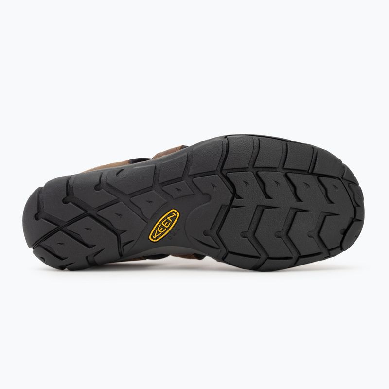 KEEN Clearwater Cnx Leder dunkle Erde/schwarz Herren Sandalen 4