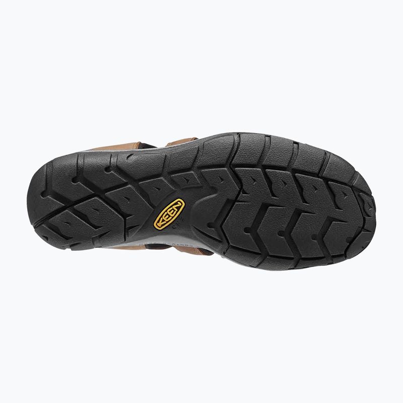 KEEN Clearwater Cnx Leder dunkle Erde/schwarz Herren Sandalen 9