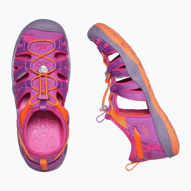 KEEN Moxie lila Wein/Nasturtium Kinder-Trekking-Sandalen
