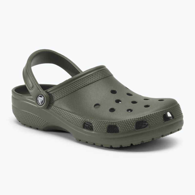 Crocs Classic Herren Pantoletten in staubigem Oliv 2