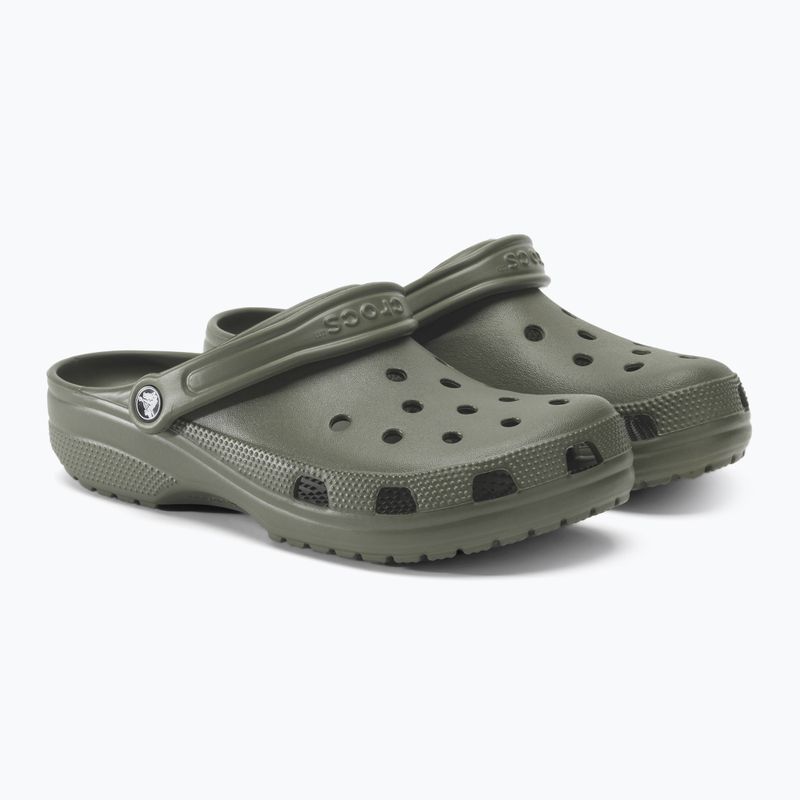 Crocs Classic Herren Pantoletten in staubigem Oliv