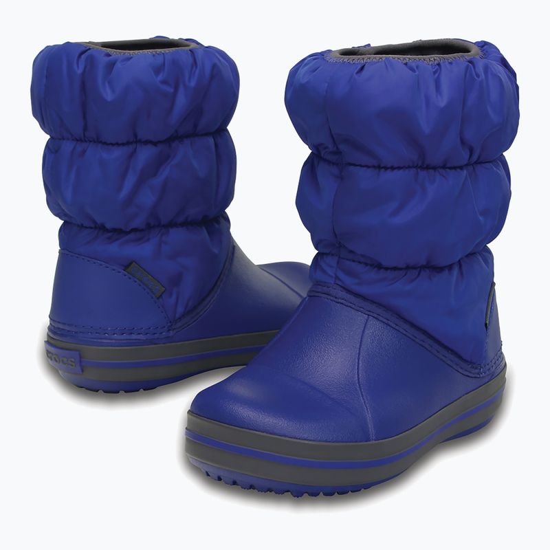 Crocs Winter Puff Kids Schneestiefel azurblau/hellgrau