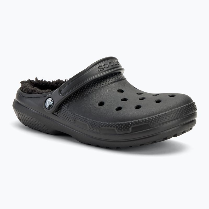 Crocs Classic Lined Clog Flip-Flops schwarz/schwarz
