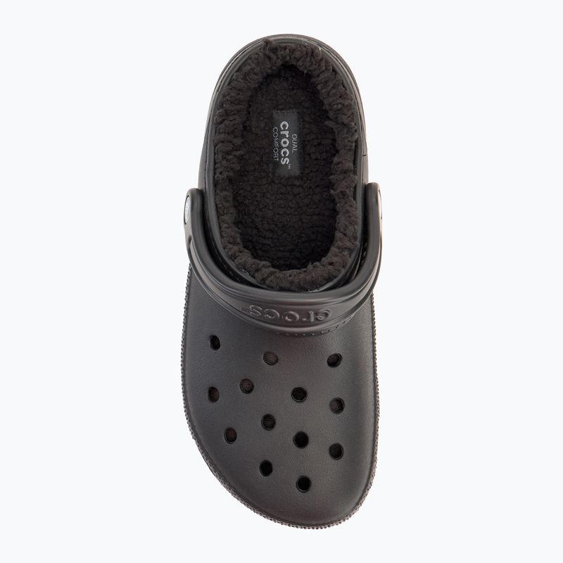 Crocs Classic Lined Clog Flip-Flops schwarz/schwarz
