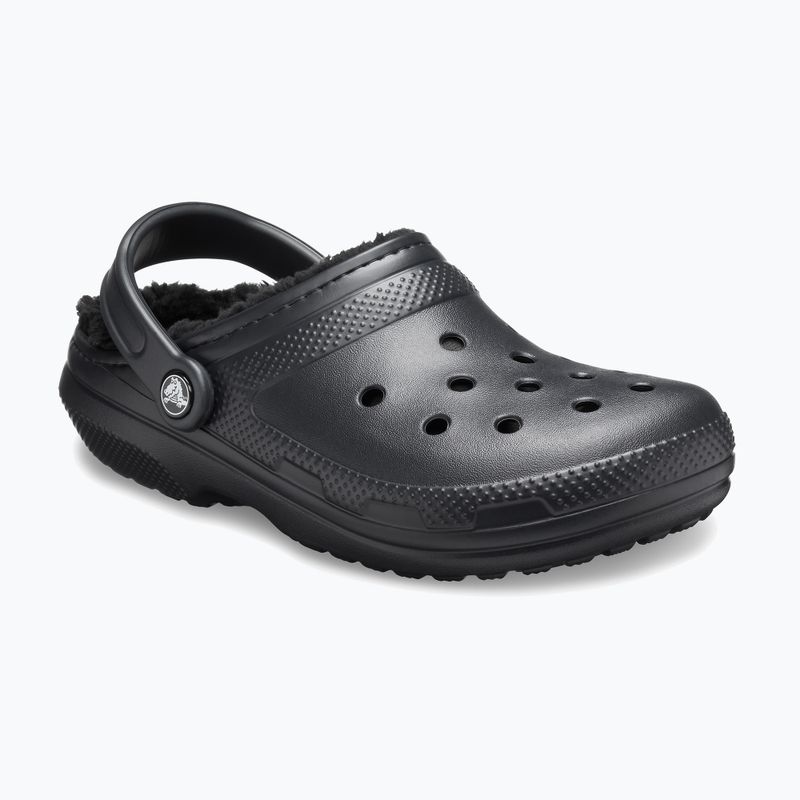 Crocs Classic Lined Clog Flip-Flops schwarz/schwarz