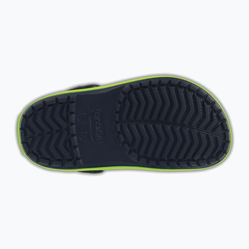 Crocs Crocband Clog Kinder-Flip-Flops navy/voltgrün 6