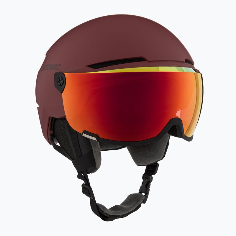 Skihelm Atomic Savor Visor Stereo maroon/red stereo