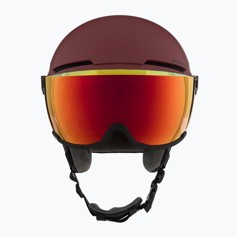 Skihelm Atomic Savor Visor Stereo maroon/red stereo 2
