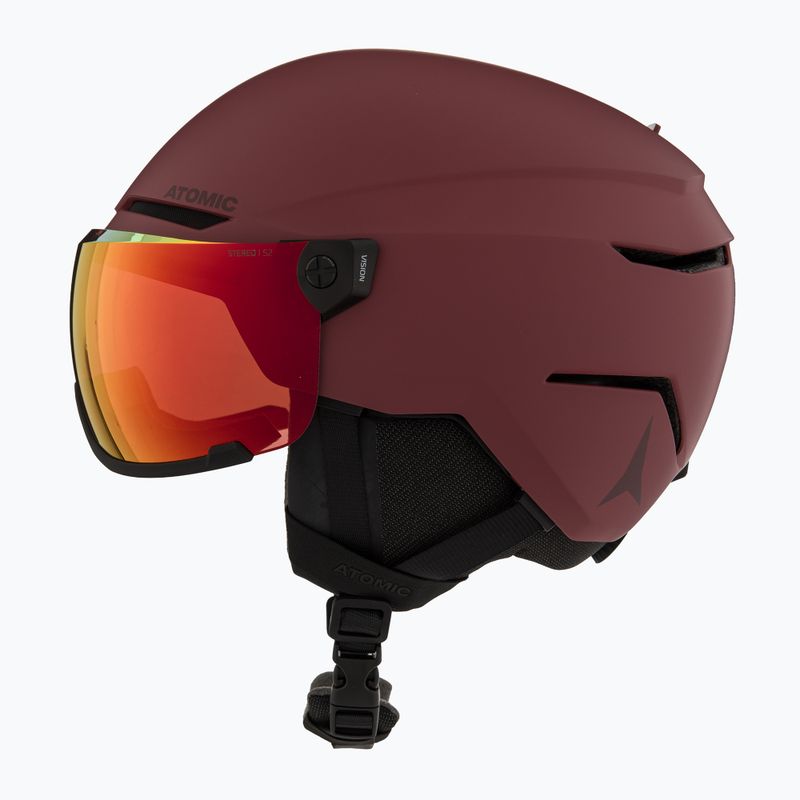 Skihelm Atomic Savor Visor Stereo maroon/red stereo 3