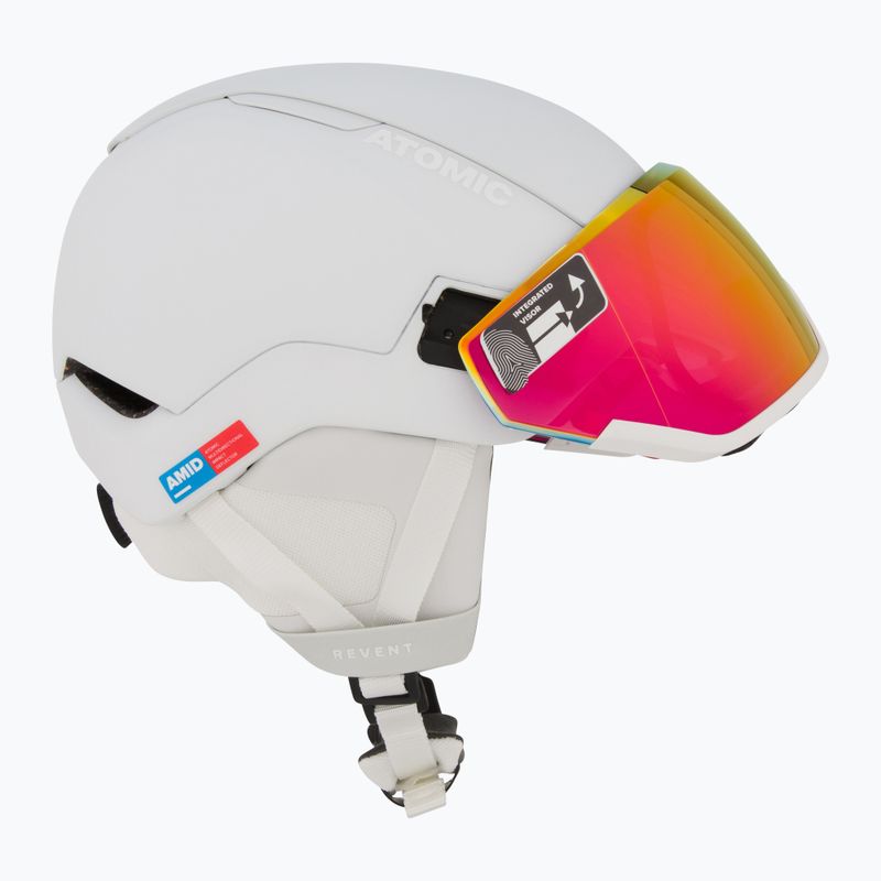 Skihelm Atomic Revent GT Amid Visor HD white heather/red hd 6