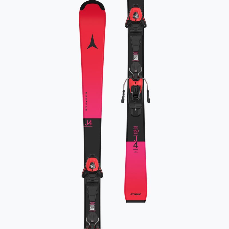 Kinderski Atomic Redster J4 + Bindungen L6 GW red tension/black 7