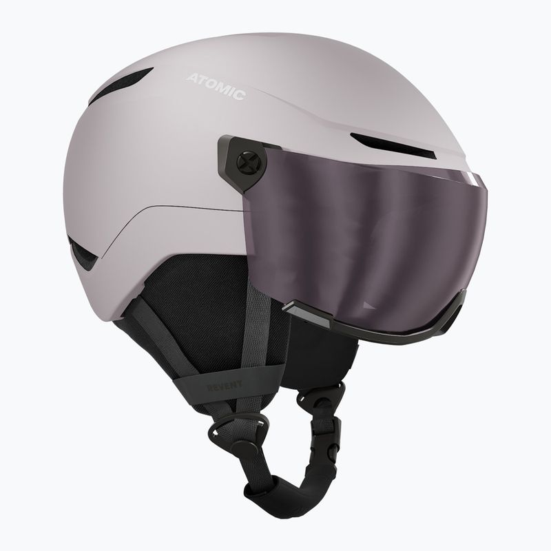 Kinder-Skihelm Atomic Revent Visor Jr concrete/silver flash