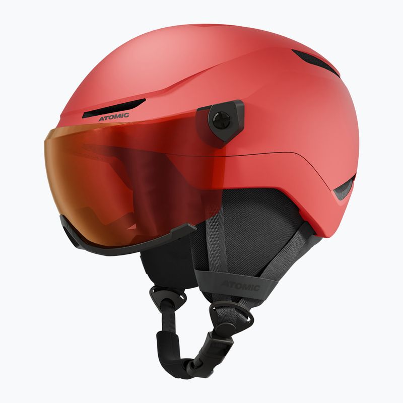 Kinder-Skihelm Atomic Revent Visor Jr red/red flash 2