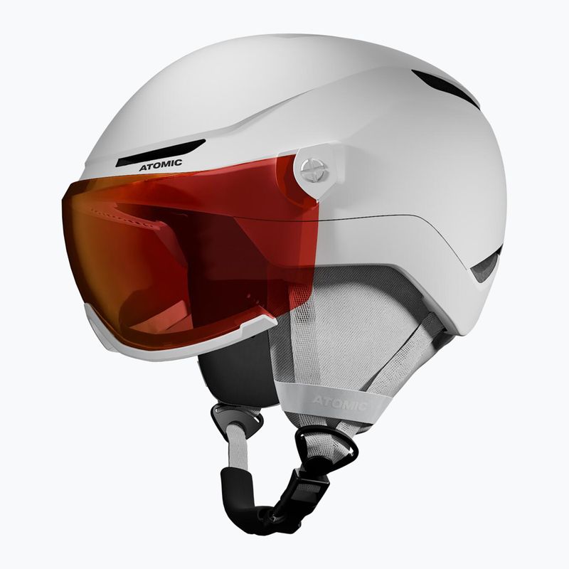Kinder-Skihelm Atomic Revent Visor Jr white heather/red flash 2